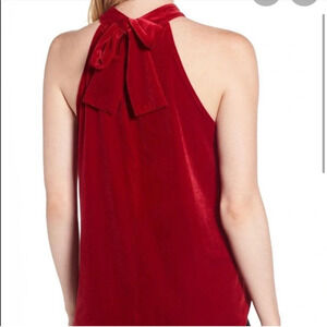 Gibson Glam Squad Valentine’s Day Top Red Blouse Halter Influencer Fav Sexy Date